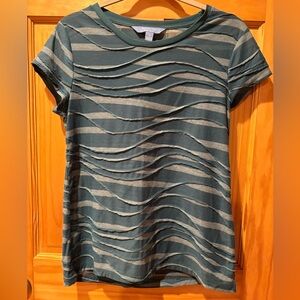 Simply Vera Vera Wang Women's Striped Windy Jacquard Tee - Size M